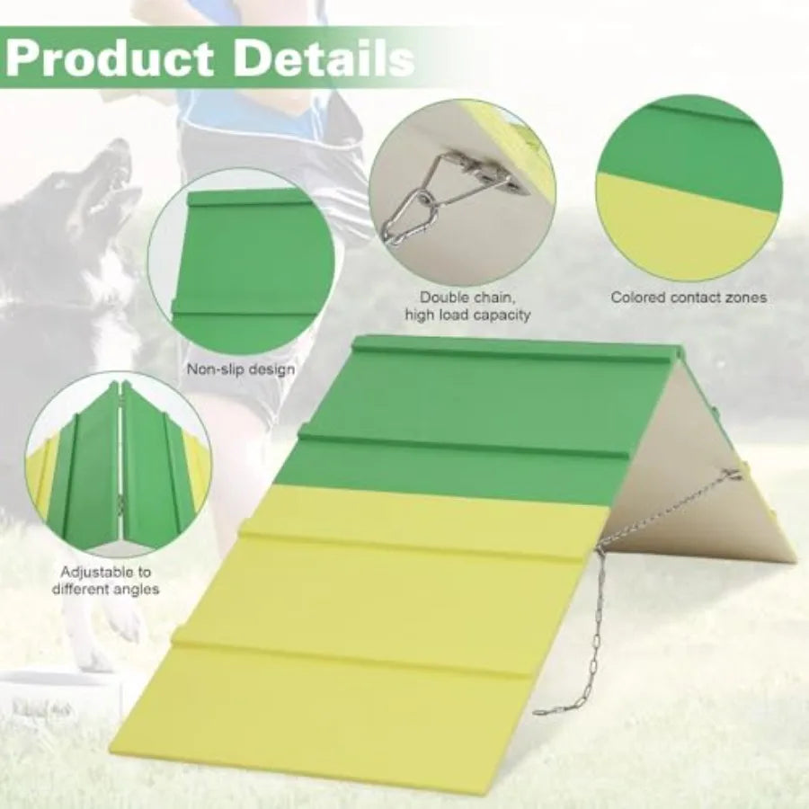 MDNG Outdoor Dog Agility A Frame Ramp Non-Slip Training Equipment