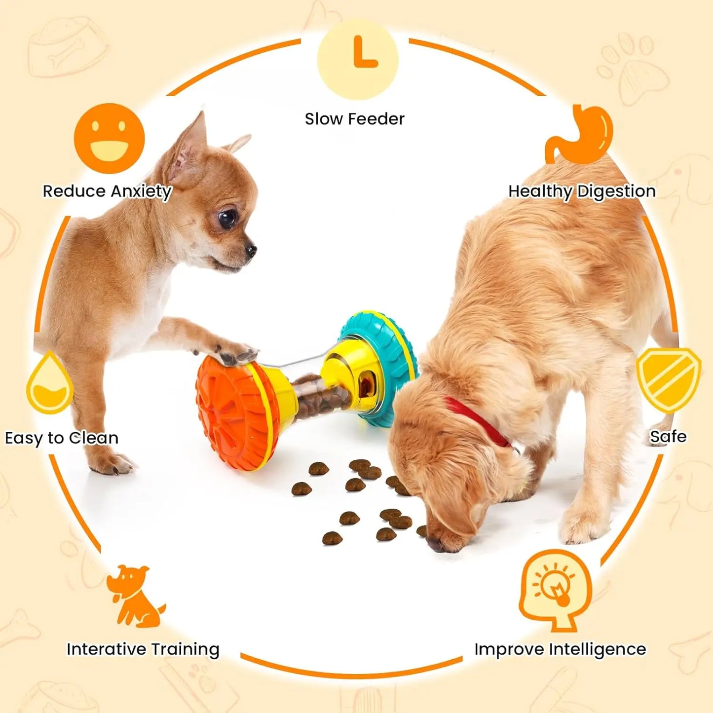 Interactive Dog Puzzle Toy for Boredom and Treat Dispensing Enrichment