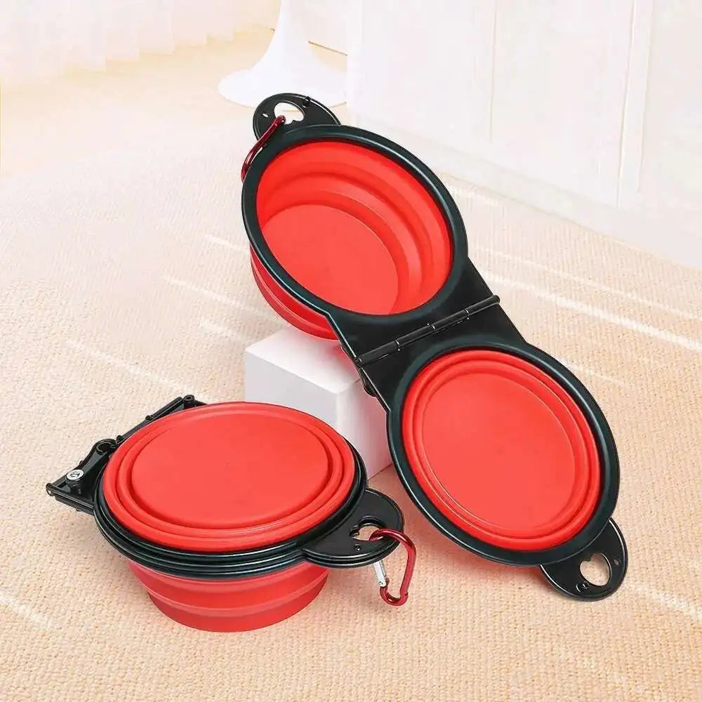 2-In-1 Collapsible Dog Travel Bowl And Feeder For Outdoor Use