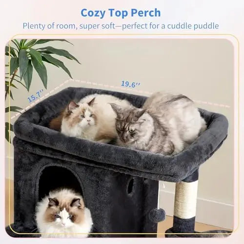 OEINGCN Cat Tree Tower With Spacious Top Perch