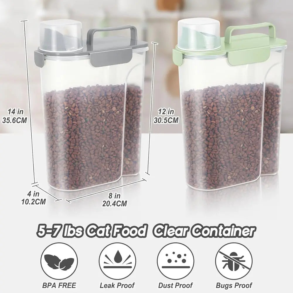 XMSJ Pet Food Storage Container With Snap Seals BPA Free