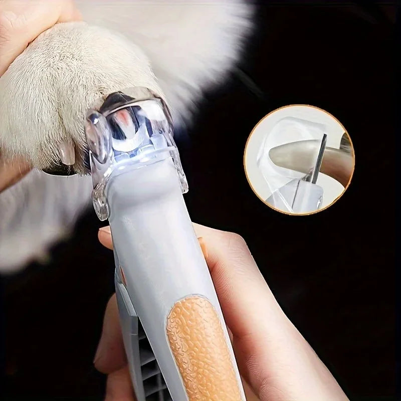 Pet Nail Clipper With Built-In LED Light And Steel Blades