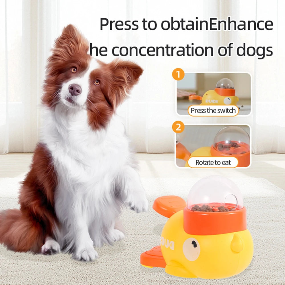 Dog Puzzle Feeder Toy Duck Shape Interactive Food Dispenser