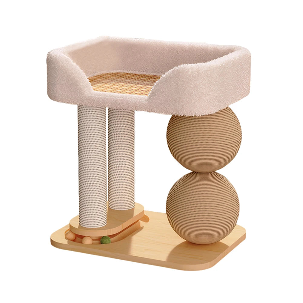 Cat Climbing Frame With Integrated Sisal Bed And Platform