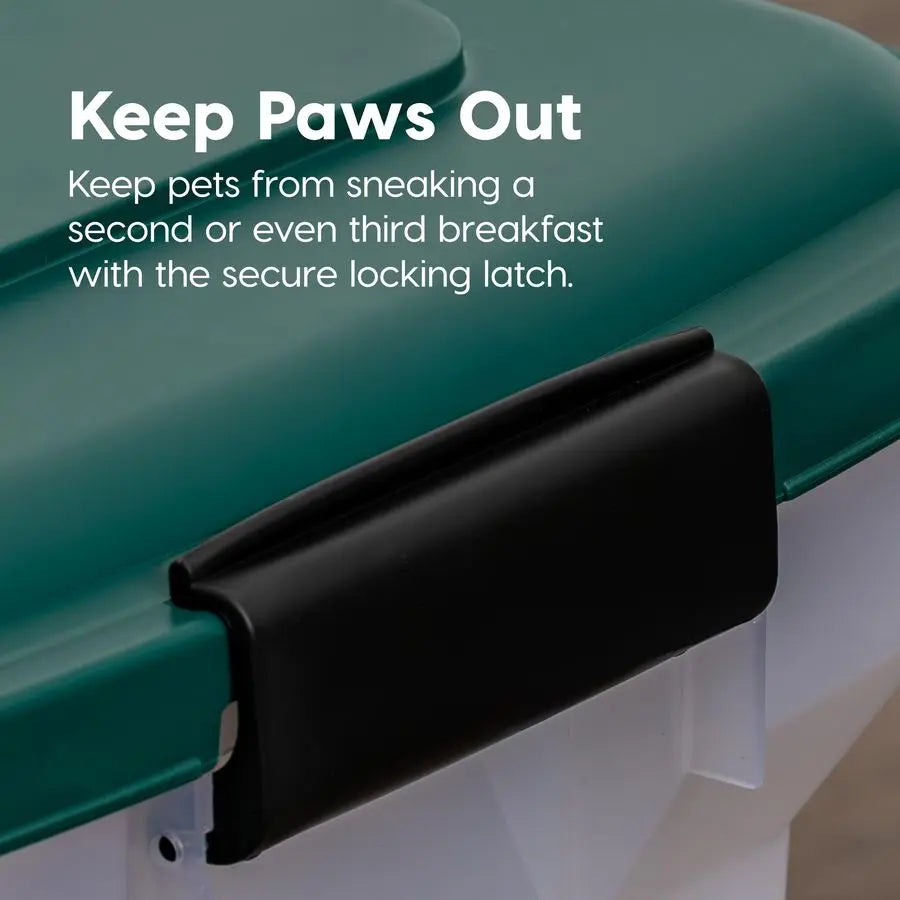 Airtight Pet Food Storage Container With Wheels For Dry Kibble