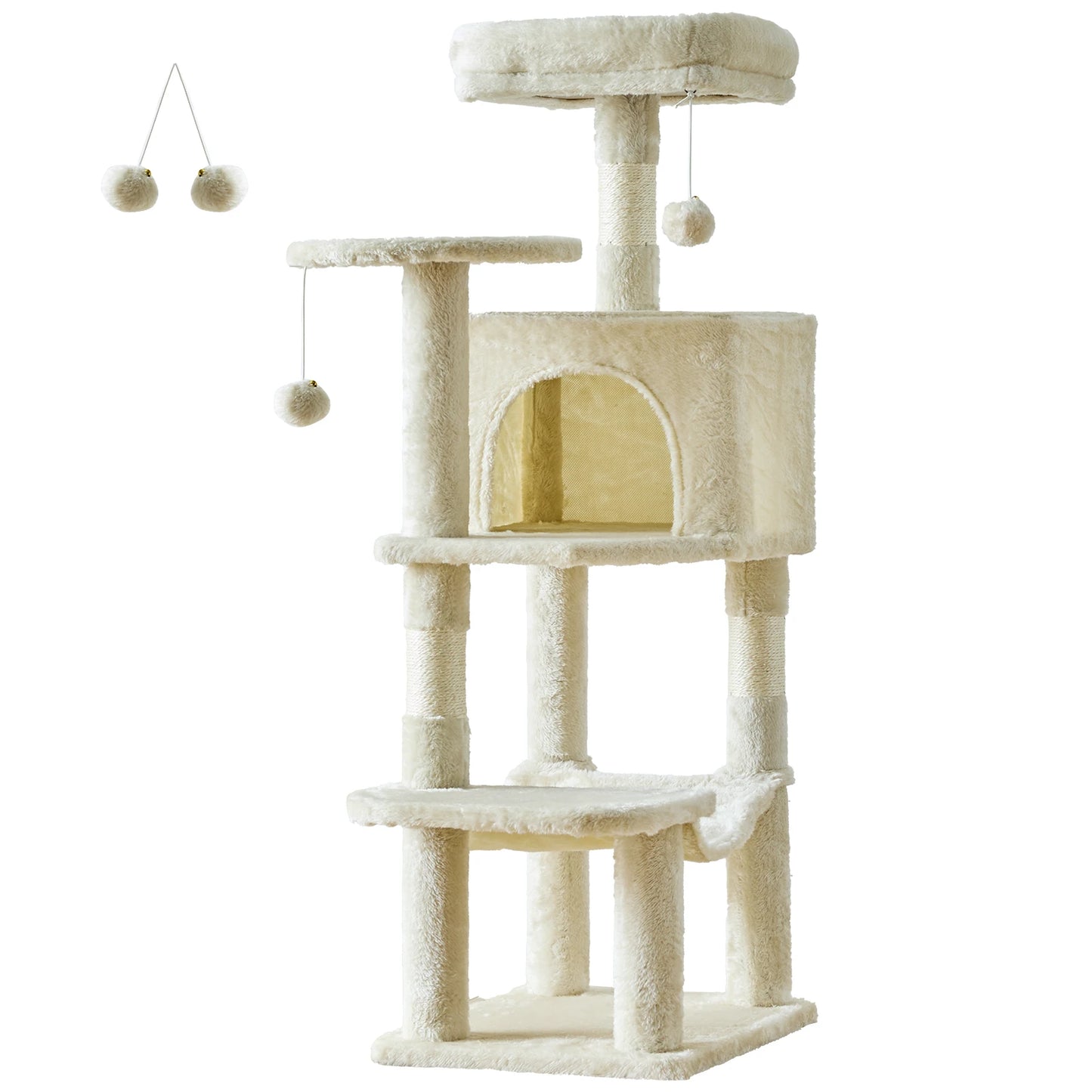 JHK Cat Tree Tall Multi-Cat Climbing Tower Sisal Posts