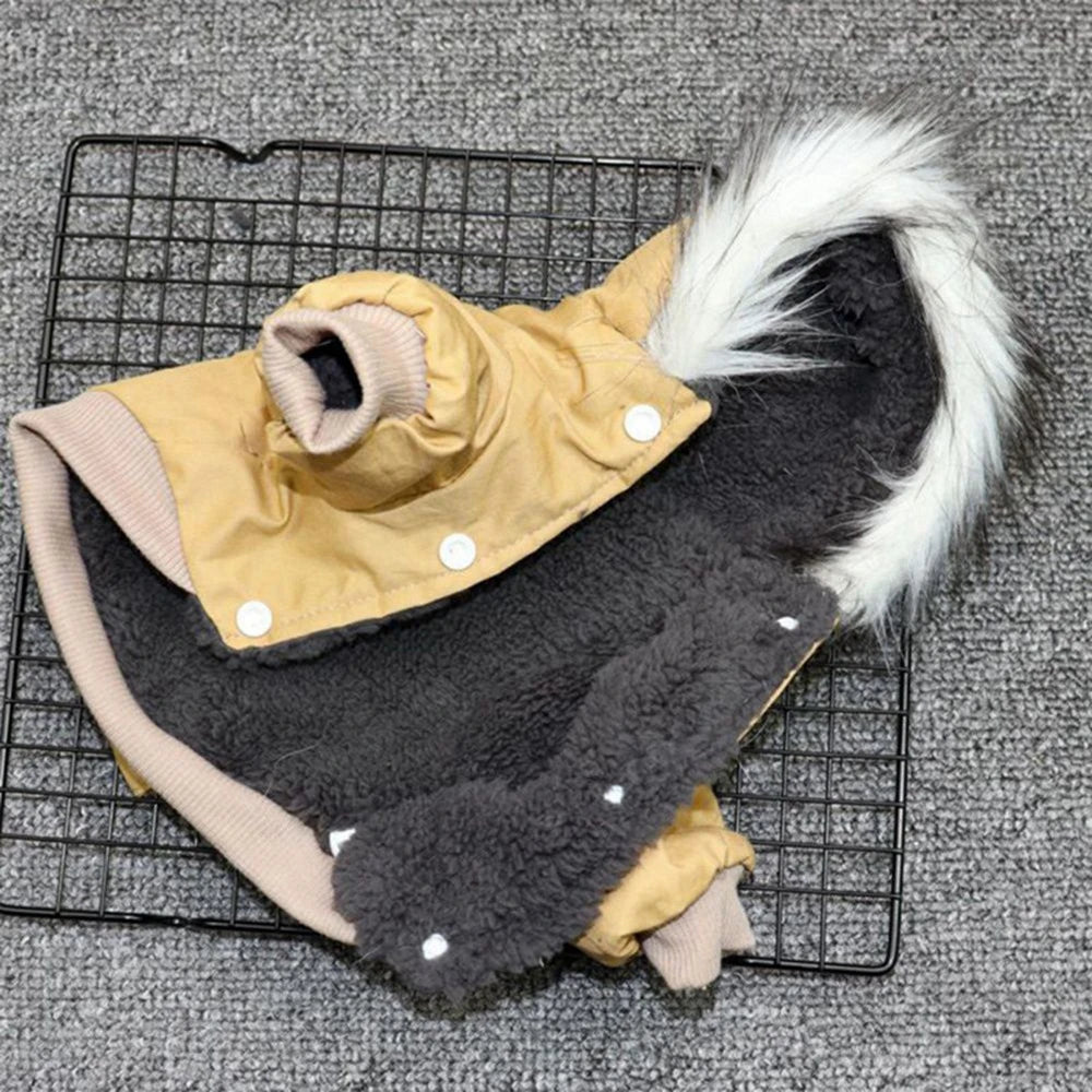 Pet Dog Jacket With Harness Winter Coat