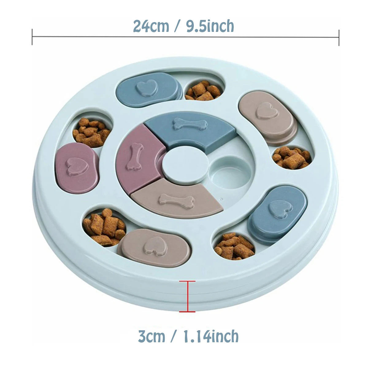 Dog Slow Feeder Hiding Bowl For Interactive Educational Toy