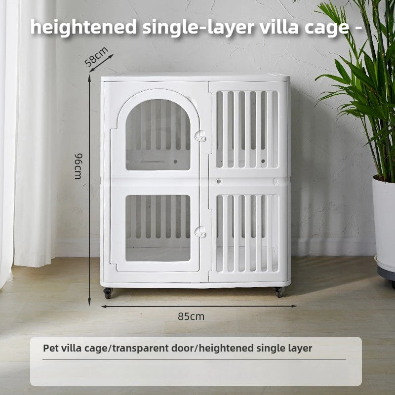 Smvp Indoor Dog House Large Space Pet Cage Noiseless Transparent Villa Kennel
