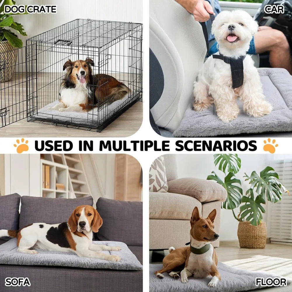 DAFIFY Washable Dog Crate Pad Ultra Soft Bed for Dogs