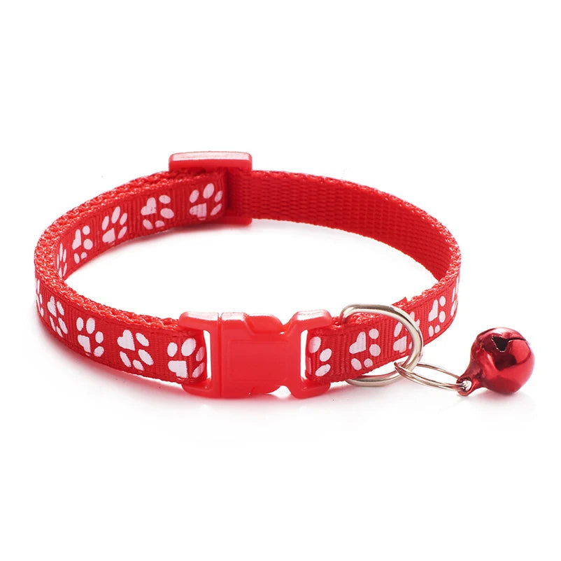 Color Printed Bell Collar For Cats And Dogs Multi Color