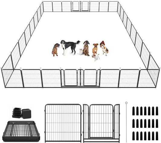 Dog Playpen Outdoor Heavy Duty Fence Panels With Doors