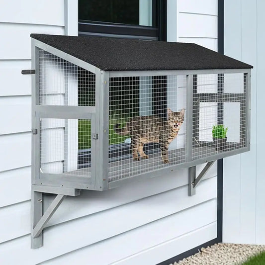 Cat Catio Window Box Enclosure For Indoor Cats Outdoor Safe