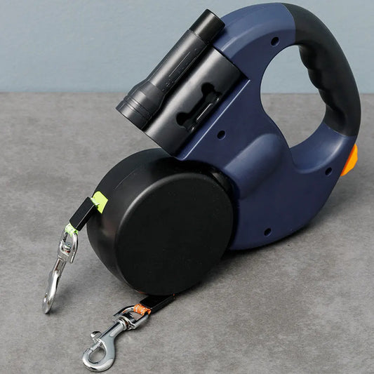 Alloet Double Headed Dog Leash Traction Rope With LED Light