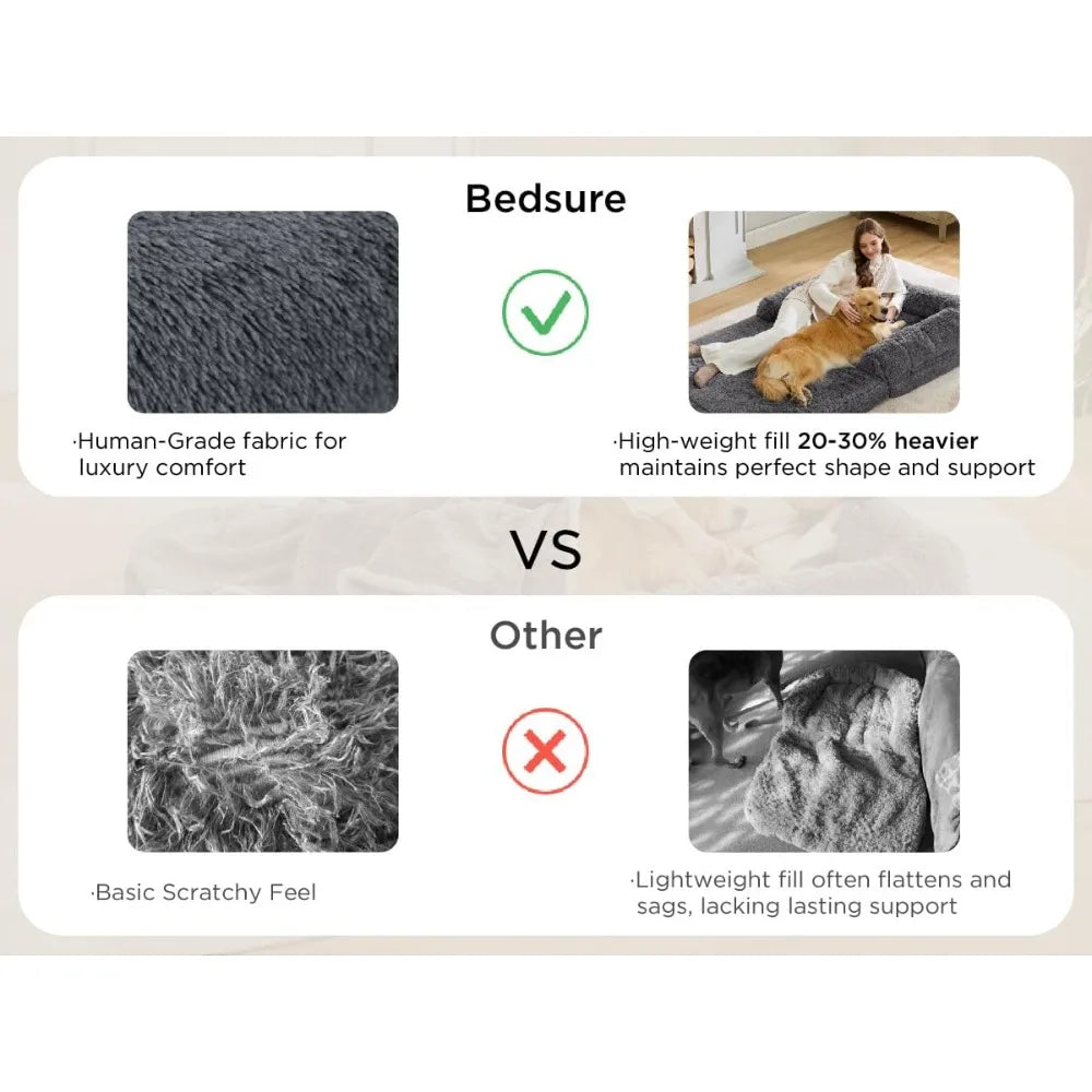 DAFIFY Foldable 2-In-1 Human Dog Bed With Bolster Foam Waterproof