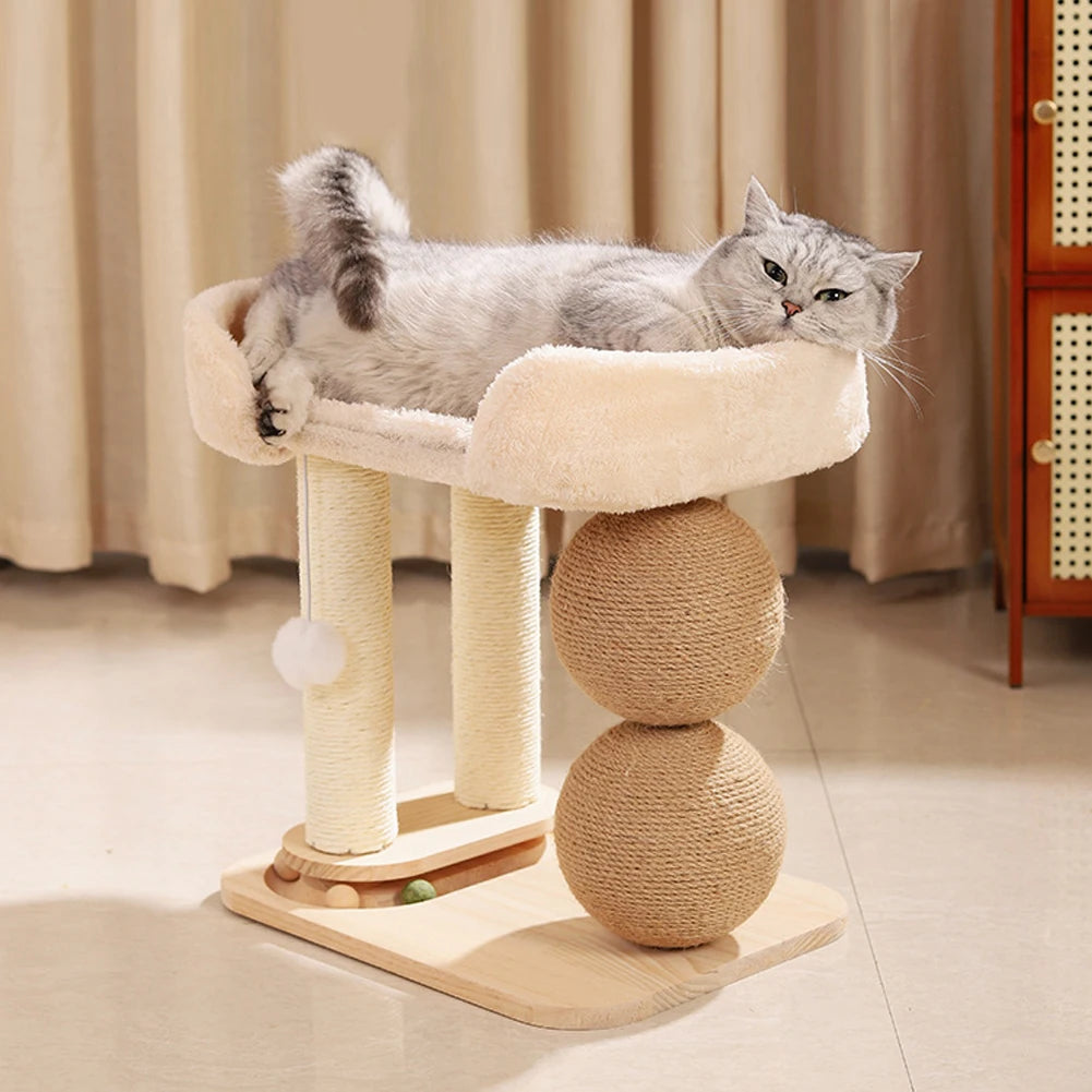 Cat Climbing Frame With Integrated Sisal Bed And Platform