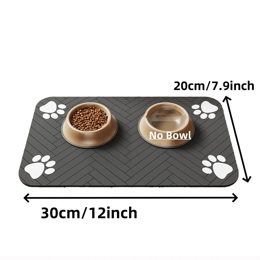Absorbent Pet Feeding Mat With Waterproof Backing For Dogs Cats