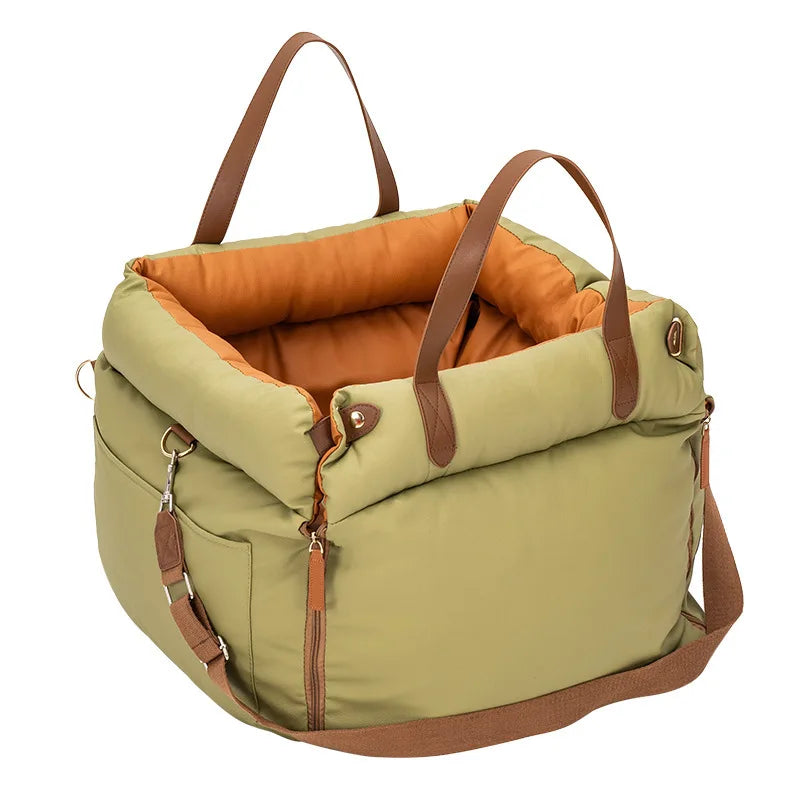 NONECN Dog Car Seat With Safety Belt Non Slip Carrier