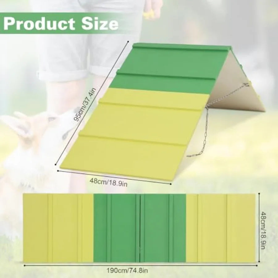 MDNG Outdoor Dog Agility A Frame Ramp Non-Slip Training Equipment