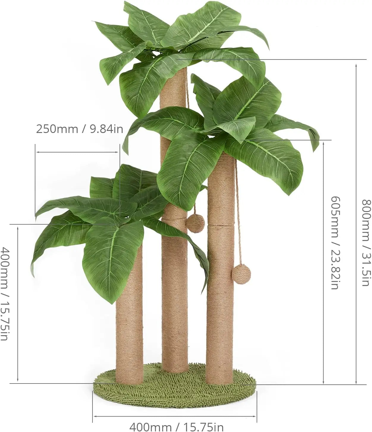 XMSJ Cat Scratching Post Tree With Interactive Dangling Balls