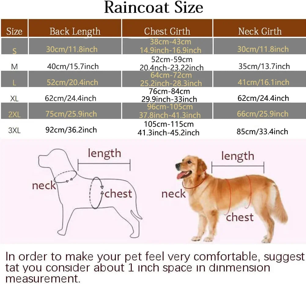 Dog Hooded Raincoat With Reflective Cape For Rainy Days