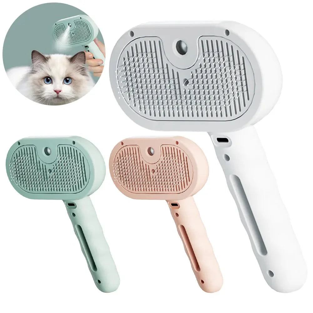 Shunmaii 3 In 1 Cat Steam Brush Grooming Comb Pets