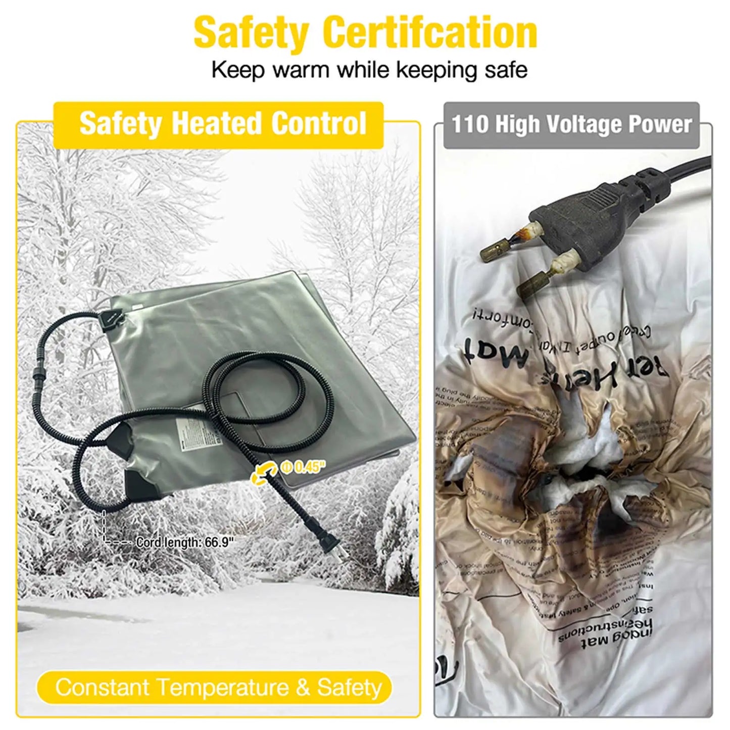 Zoropug Heated Outdoor Insulated Dog House With Heating Pad Inside