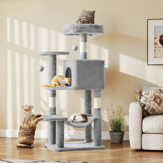 JHK Cat Tree Tall Multi-Cat Climbing Tower Sisal Posts