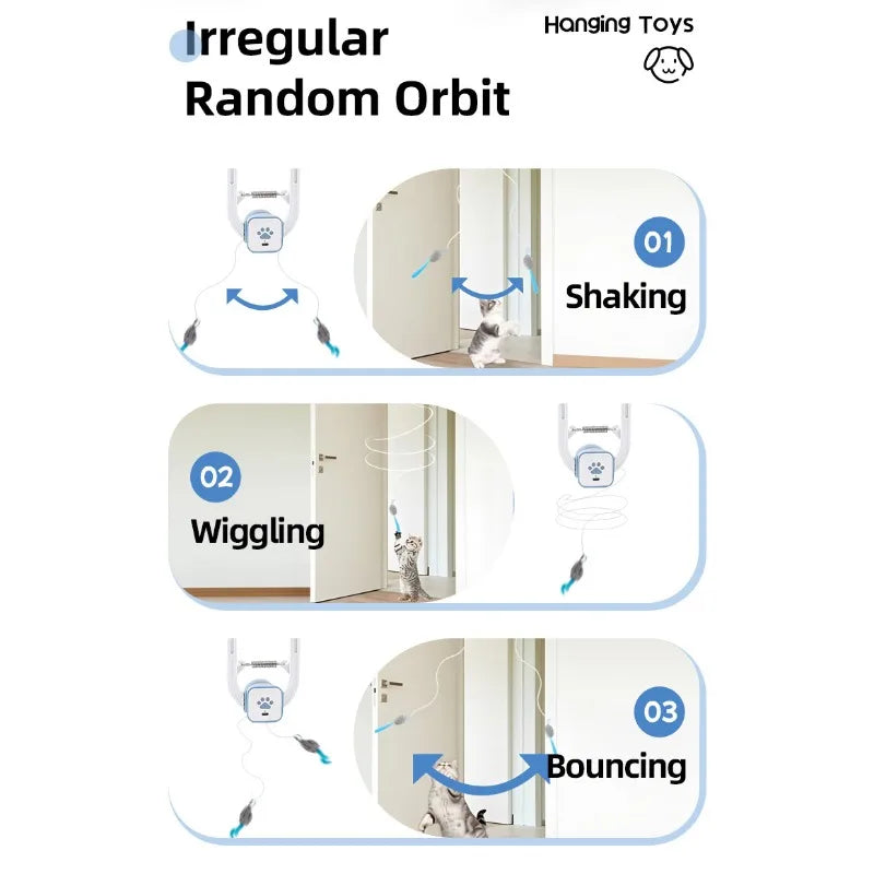 Self Playing Cat Toy Automatic Retractable Teaser For Indoor Cats