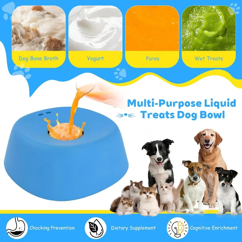 Anti-Choking Slow Feeder Dog Bowl Non-Slip Three Quarters Cup